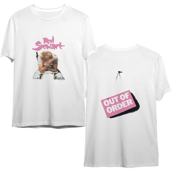 1986 Rod Stewart Concert Tour Double Sided Music Rock Singer Fan Graphic 05 - Picture 1 of 6